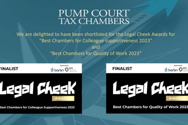 Pump Court Tax Chambers is shortlisted for Legal Cheek’s Awards