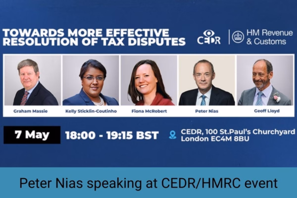 Peter Nias speaking at CEDR/HMRC hybrid seminar