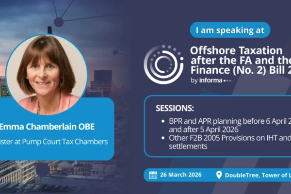 Emma Chamberlain speaking at Offshore Taxation after the FA & Finance (no 2) Bill 2025 Conference